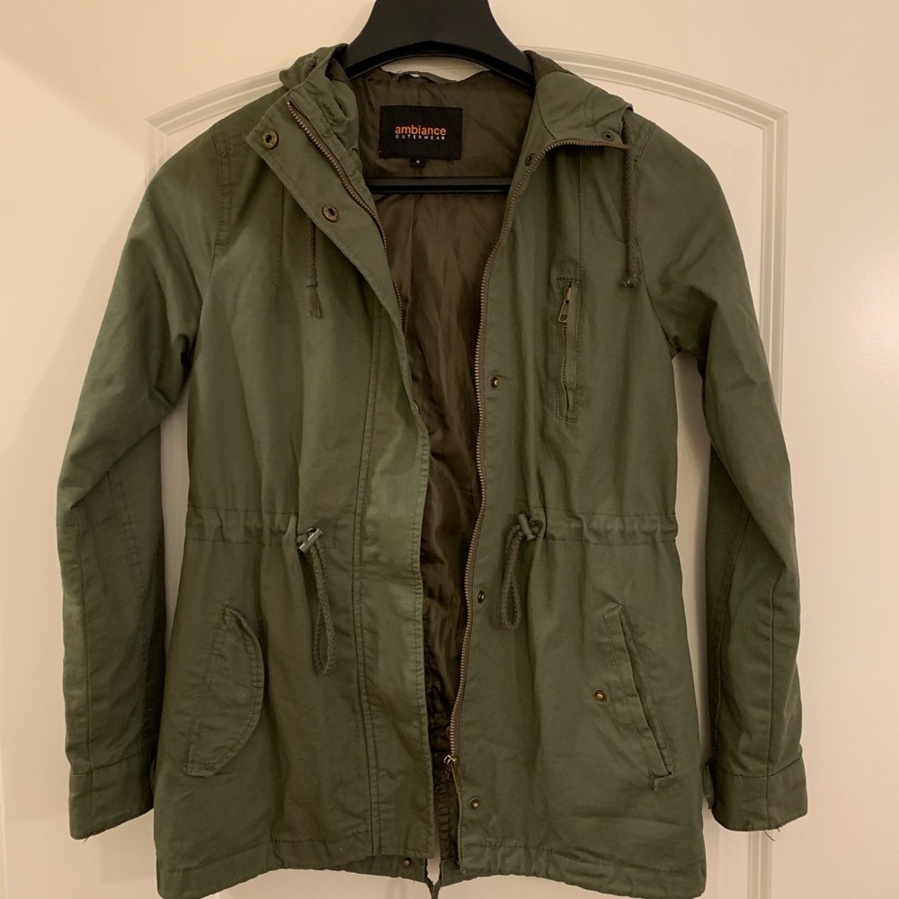 Army green lightweight utility jacket